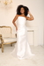 VESTIDO LONGO DE NOIVA SEM ALÇA COM FLOR REMOVÍVEL - EMMA - comprar online