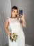Vestido longo de casamento com capa voal saia plissada e costas em V - Belinda - Closet Garota Up | Vestidos Brancos para Noiva Civil, Batizado e Momentos Especiais