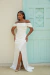 Vestido de noiva longo no crepe satin off - Gabriela
