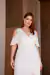 Imagem do Vestido de noiva plus modelo ombro a ombro com saia midi fenda- Isís