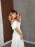Imagem do Vestido longuete com saia rodada e modelo ombro a ombro -Gracie