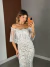 Vestido de noiva longo com renda branca e fundo nudo modelo ombro a ombro - Verônica - loja online