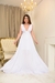 Vestido de casamento civil longo fluído com decote em V e laço nas costas branco - Kessia - comprar online