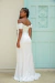 Vestido de noiva longo no crepe satin off - Gabriela - Closet Garota Up Vestidos Brancos para Casamento Civil -