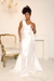 VESTIDO DE NOIVA LONGO TECIDO ZIBERLINE MODELO SEREIA- PATRICIA - Closet Garota Up Vestidos Brancos para Casamento Civil -
