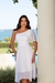 VESTIDO DE NOIVA TECIDO CHIFFON ASSIMETRICO - DAISY - Closet Garota Up Vestidos Brancos para Casamento Civil -