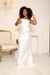 VESTIDO LONGO DE NOIVA SEM ALÇA COM FLOR REMOVÍVEL - EMMA - comprar online