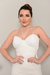 Vestido de noiva longo sereia Ayla com detalhe de babados em tule - Closet Garota Up Vestidos Brancos para Casamento Civil -