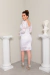 Vestido noiva civil Aurora romântico midi de renda com manga longa en internet