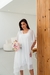 Vestido noiva civil com echarpe capa de musseline midi - Lana - comprar online