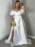 Vestido longo de ziberline com manga princesa e saia com bolso- Pilar