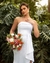 VESTIDO DE NOIVA LONGO SEM ALÇA MINIMALISTA COM FENDA NA SAIA-ESTRELA - comprar online