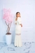 Vestido de noiva longo Paula sereia com manga 3/4 e babados na barra - Closet Garota Up Vestidos Brancos para Casamento Civil -