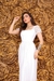 Imagem do Vestido de noiva com manga princesa curta e saia rodada de poá - Flor
