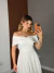 Vestido longuete com saia rodada e modelo ombro a ombro -Gracie na internet