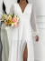 Vestido de noiva longo de musseline com manga longa e fenda na saia - Zara (ÚLTIMAS PEÇAS SEM REPOSIÇÃO) - loja online