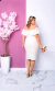 Image of Vestido de noiva civil Celine midi modelo ombro a ombro com cinto - ULTIMA PEÇA