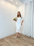 Vestido de noiva civil midi elegante com manga bufante - Closet Garota Up Vestidos Brancos para Casamento Civil -