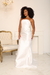 VESTIDO LONGO DE NOIVA SEM ALÇA COM FLOR REMOVÍVEL - EMMA