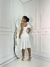 Vestido de noiva minimalista midi um ombro e barra com babados - comprar online