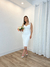Vestido elegante Luize de noiva com laço e alça fina - Closet Garota Up Vestidos Brancos para Casamento Civil -