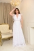 Vestido noiva longo minimalista com manga no poá- Talita (última peça) - Closet Garota Up Vestidos Brancos para Casamento Civil -