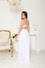 Vestido Laíza de microtule branco longo com amarrações nas costas na internet
