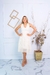 Vestido de noiva Lia com saia rodada e poá - Closet Garota Up Vestidos Brancos para Casamento Civil -