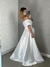 Vestido longo de ziberline com manga princesa e saia com bolso- Pilar - Closet Garota Up Vestidos Brancos para Casamento Civil -