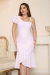 Vestido de noiva minimalista midi um ombro e barra com babados - comprar online