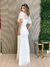Vestido de noiva longo delicado com gola redonda de tule poá - Flora - Closet Garota Up Vestidos Brancos para Casamento Civil -