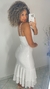 Vestido de noiva civil Paloma de alça fina com babados na saia - Closet Garota Up Vestidos Brancos para Casamento Civil -