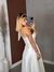 VESTIDO DE NOIVA TECIDO ZIBERLINE COM LAÇO - ABIGAIL - Closet Garota Up Vestidos Brancos para Casamento Civil -