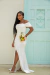 Vestido de noiva longo no crepe satin off - Gabriela - comprar online