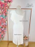 Vestido de noiva civil midi com babados tecido neocrepe de malha- Catarina - loja online