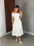 Vestido longuete com saia rodada e modelo ombro a ombro -Gracie - comprar online
