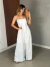 Macacão com capa de alça fina - Cléo - Closet Garota Up Vestidos Brancos para Casamento Civil -