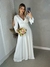VESTIDO DE NOIVA CASAMENTO LONGO MANU COM DECOTE EM V E SAIA FLUIDO - loja online