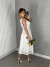 Vestido de renda com alças largas e detalhes de guipir com saia rodada - Eduarda - loja online