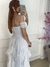 VESTIDO DE NOIVA LONGO BRILHOSO COM CORSELET E MANGA CIGANINHA- LORRANA ( ÚLTIMA PEÇA ) - loja online