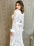 Vestido de noiva na renda longo com manga longa nude - Estela - Closet Garota Up Vestidos Brancos para Casamento Civil -