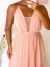Vestido de festa longo de tule com decote e alça fina - Closet Garota Up Vestidos Brancos para Casamento Civil -