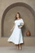 Vestido longuete com saia rodada e modelo ombro a ombro -Gracie