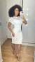 Vestido de manga curta com saia midi na renda - Edna (ÚLTIMA PEÇA) - Closet Garota Up | Vestidos Brancos para Noiva Civil, Batizado e Momentos Especiais