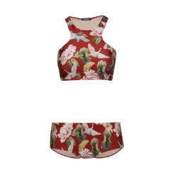 Top nadador vazado tsuru vermelho - comprar online