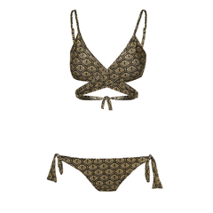 Top transpassado leque dourado - comprar online