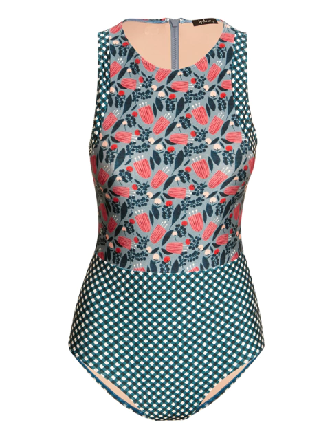 Maiô recorte jardim amanhecer + piquenique laguna