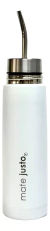 Termo Mate Justo 500ml Autocebante Acero Inoxidable Blanco - comprar online
