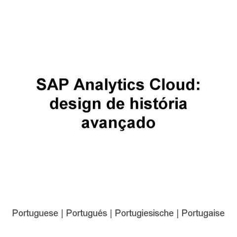 SACS31 SAP Analytics Cloud: design de história avançado