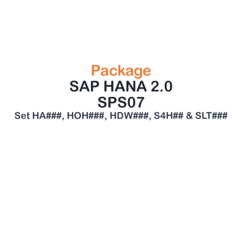 Package SAP HANA 2.0 SPS07